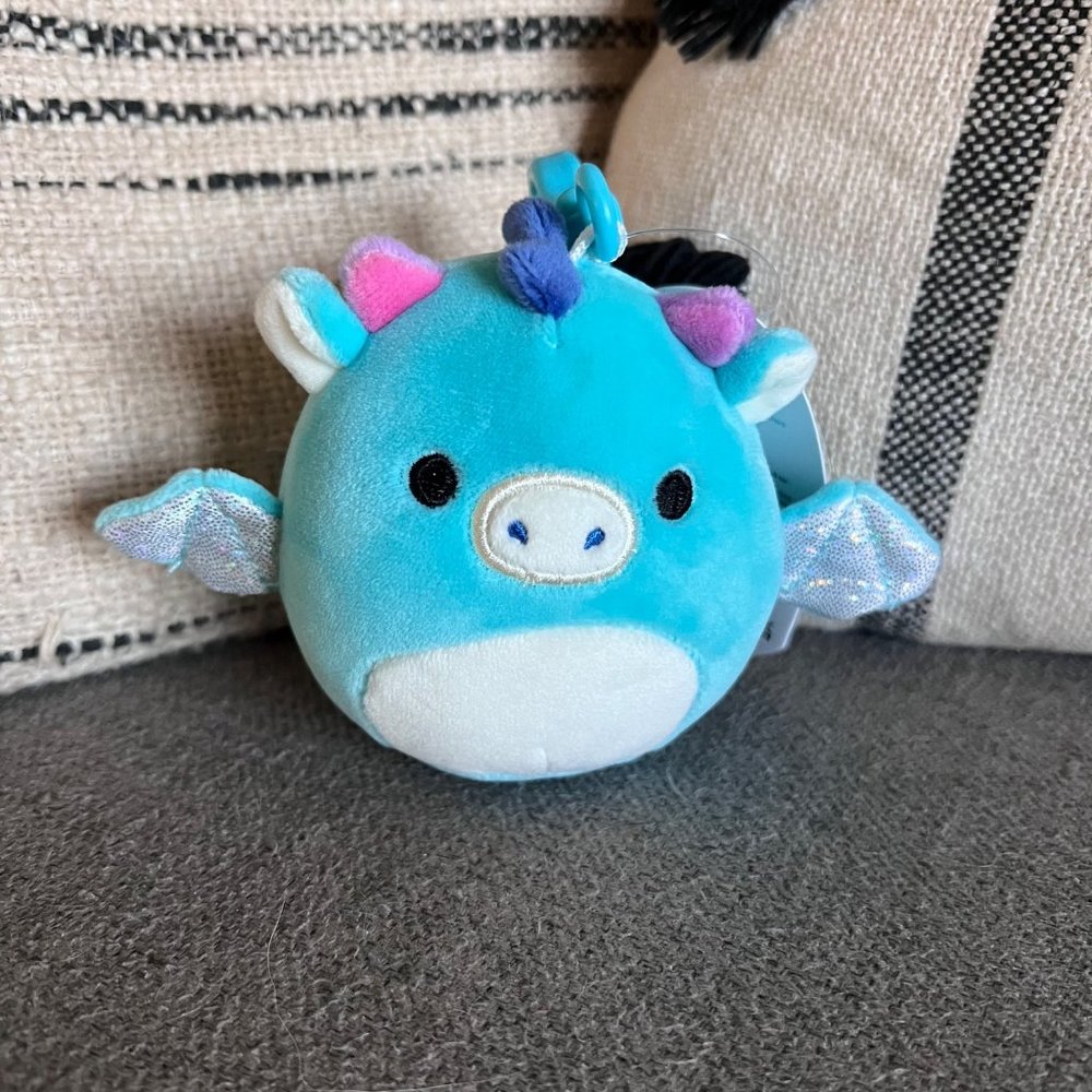 NWT Tatiana the Dragon 2023 Release Squishmallows 3” Clip